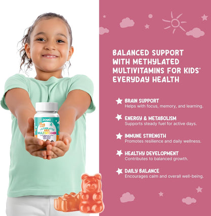 Zoyki Methylated Multivitamin Gummies for Kids
